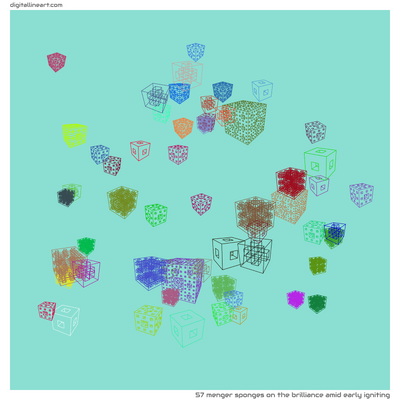 The Brilliance amid Early Igniting — 57 menger sponges