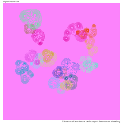 Buoyant Beam over Dazzling — 23 metaball contours