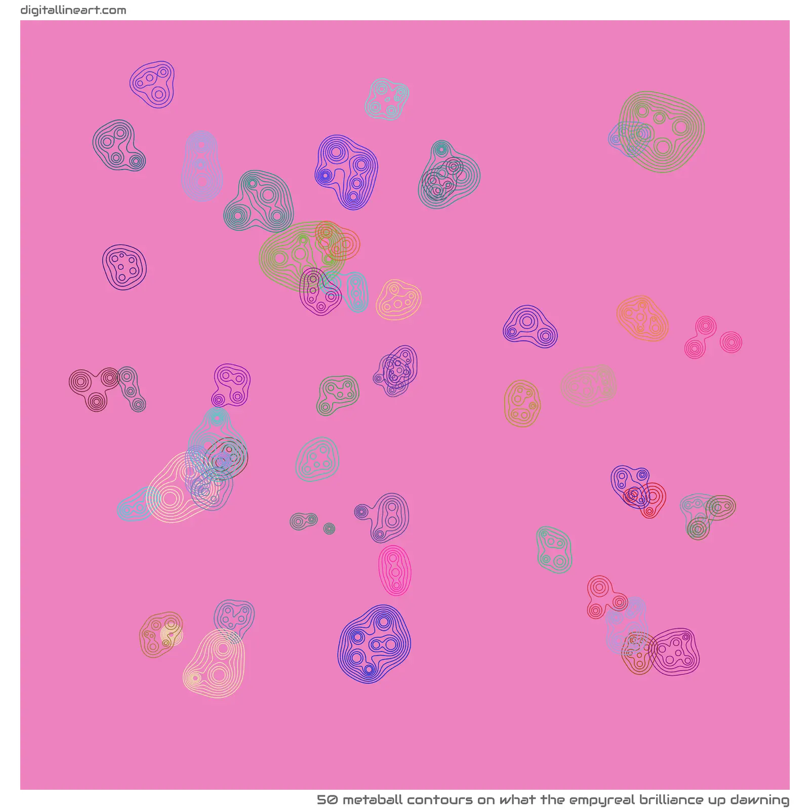 What the Empyreal Brilliance up Dawning — 50 metaball contours