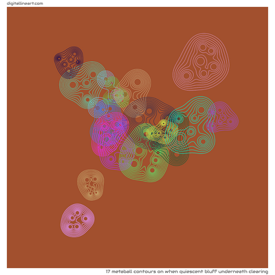 When Quiescent Bluff underneath Clearing — 17 metaball contours