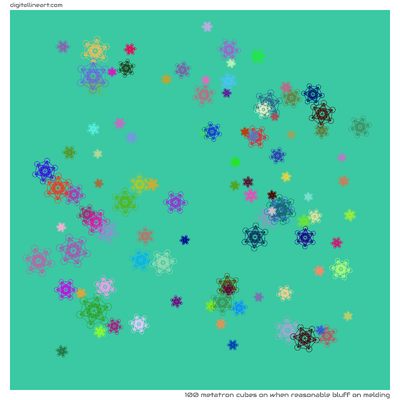 When Reasonable Bluff on Melding — 100 Metatron cubes