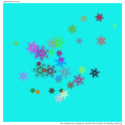 What the Brook of Dusty Waiting — 34 Metatron cubes