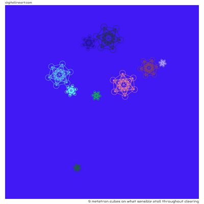 What Sensible Atoll throughout Clearing — 9 Metatron cubes