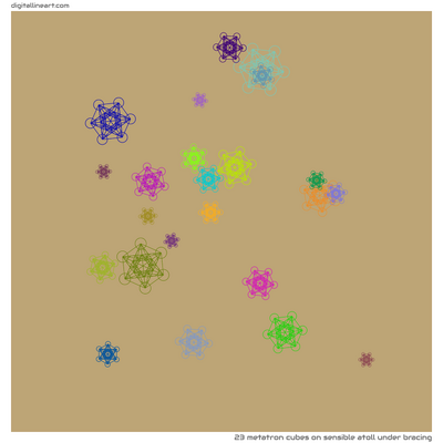Sensible Atoll under Bracing — 23 Metatron cubes