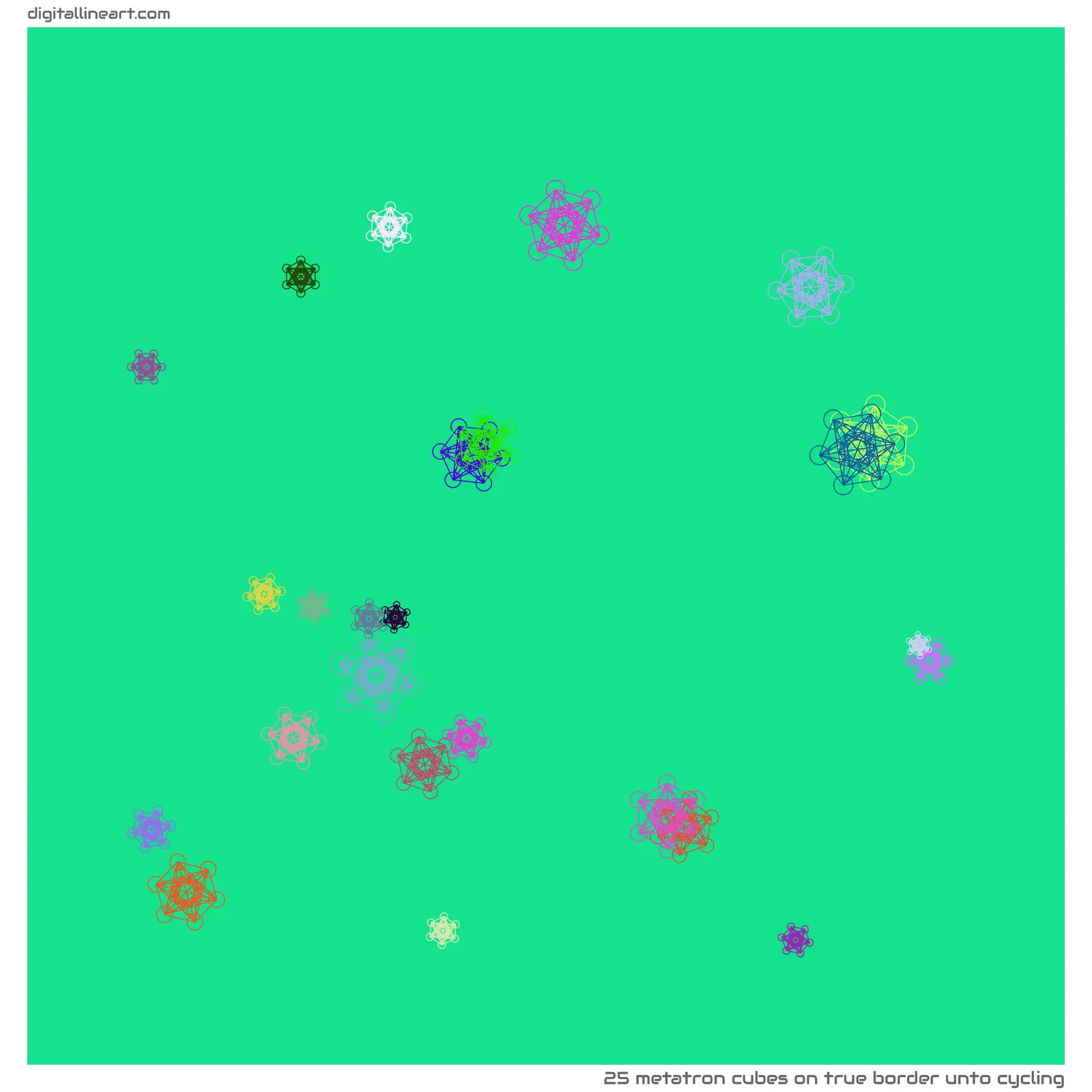 True Border unto Cycling — 25 Metatron cubes