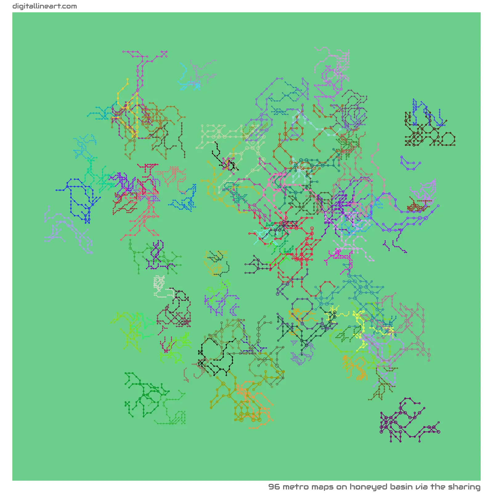 Honeyed Basin via the Sharing — 96 metro maps