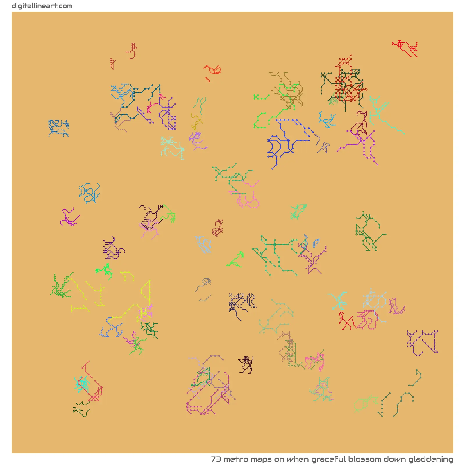 When Graceful Blossom down Gladdening — 73 metro maps