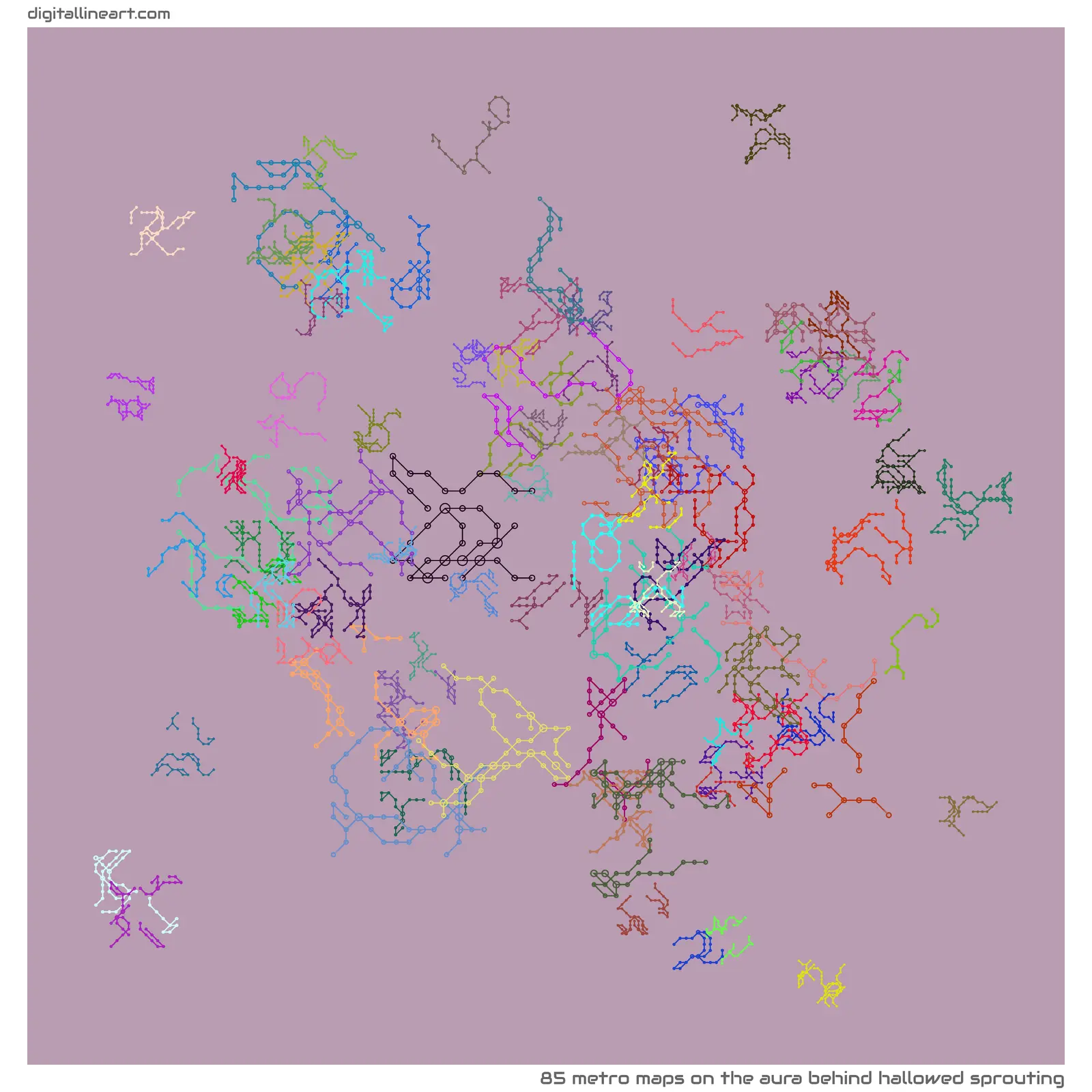 The Aura behind Hallowed Sprouting — 85 metro maps