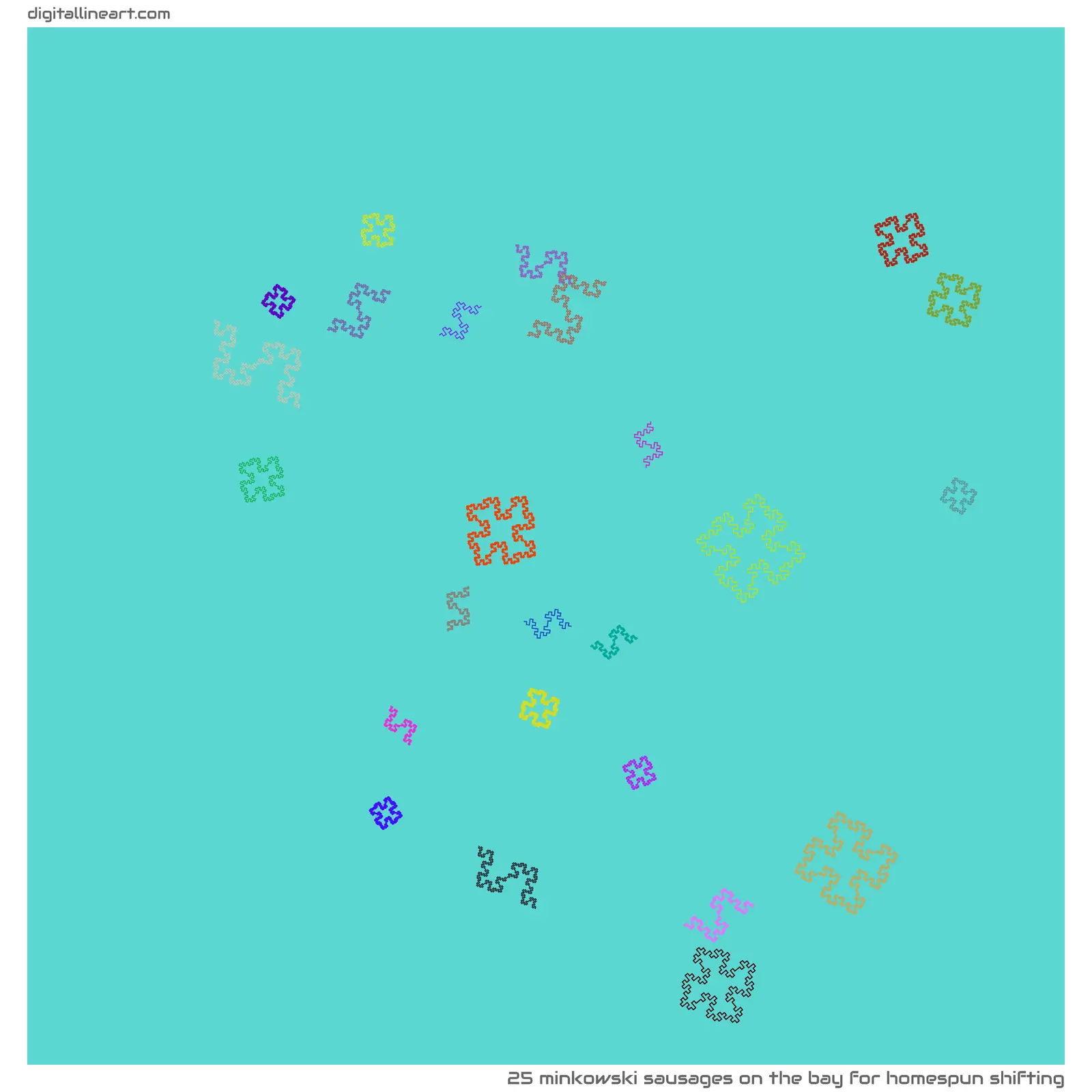 The Bay for Homespun Shifting — 25 Minkowski sausages