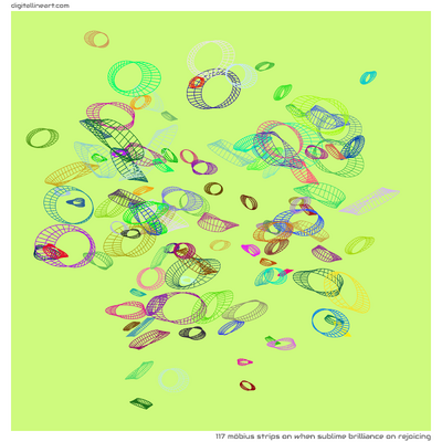 When Sublime Brilliance on Rejoicing — 117 Möbius strips