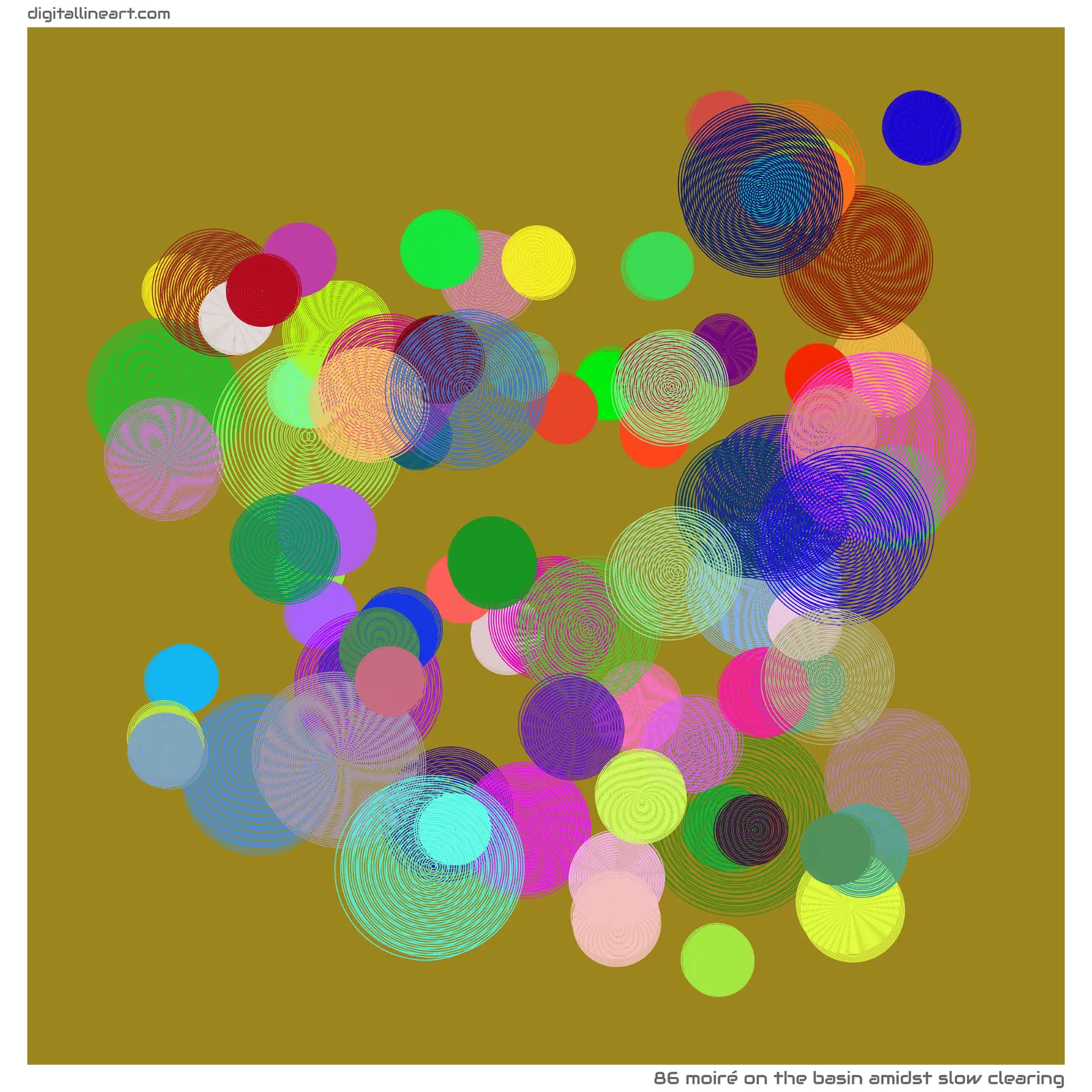 The Basin amidst Slow Clearing — Moiré, 86 elements