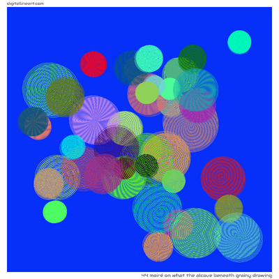 What the Alcove beneath Grainy Drawing — Moiré, 44 elements