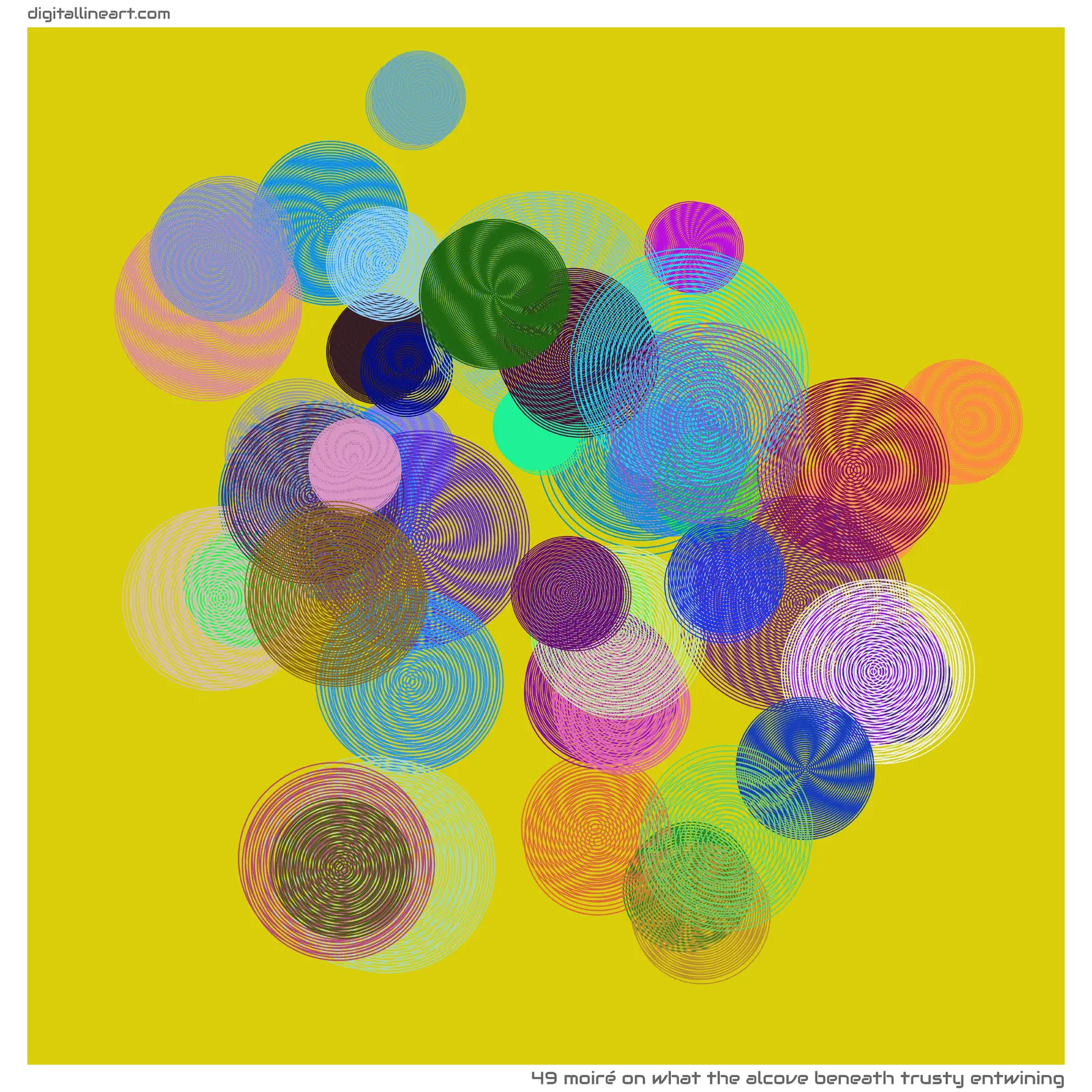 What the Alcove beneath Trusty Entwining — Moiré, 49 elements