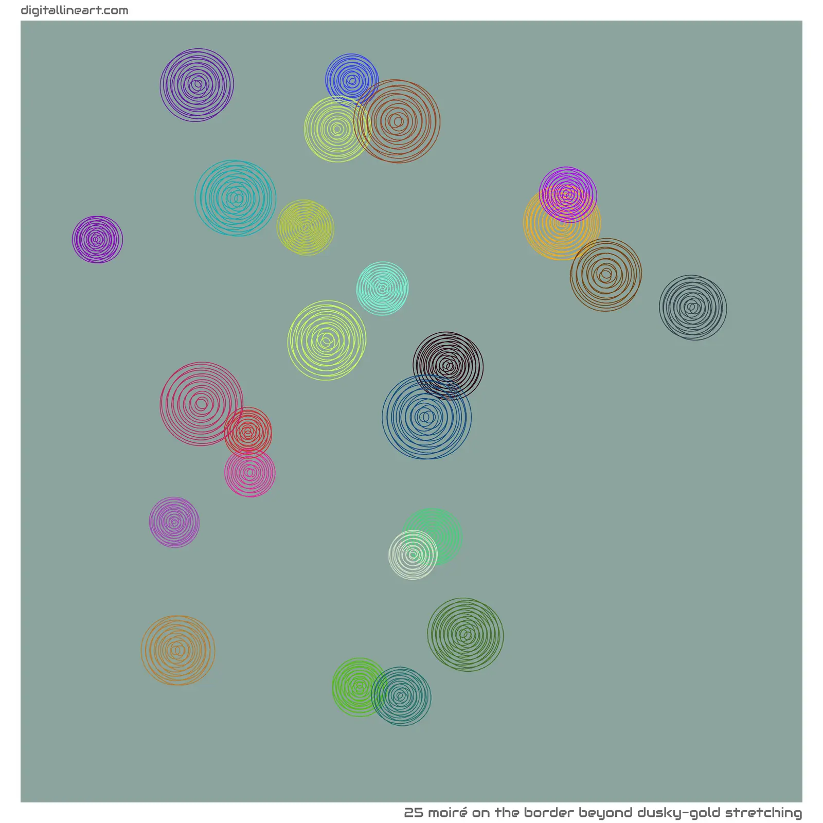 The Border beyond Dusky-gold Stretching — Moiré, 25 elements