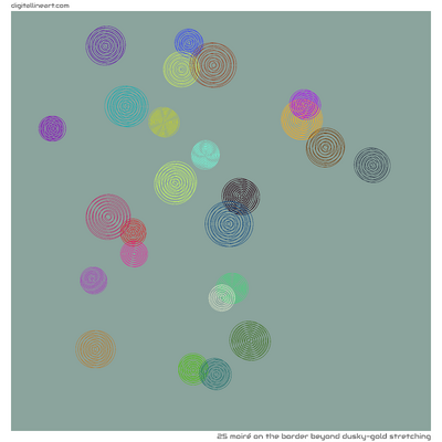 The Border beyond Dusky-gold Stretching — Moiré, 25 elements