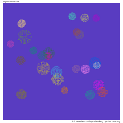Unflappable Bog up the Bearing — Moiré, 25 elements