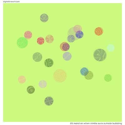 When Nimble Aura outside Bubbling — Moiré, 25 elements