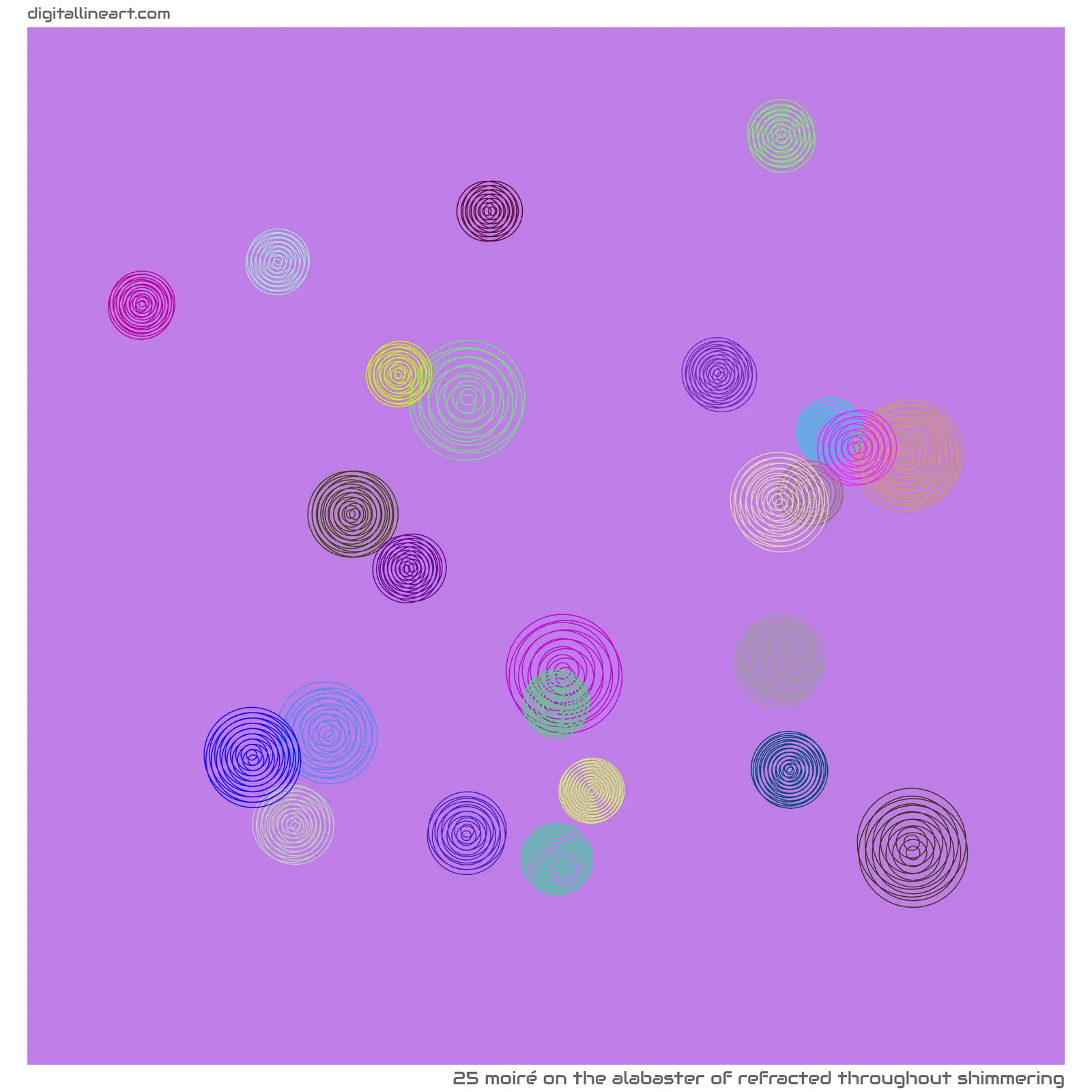 The Alabaster of Refracted throughout Shimmering — Moiré, 25 elements