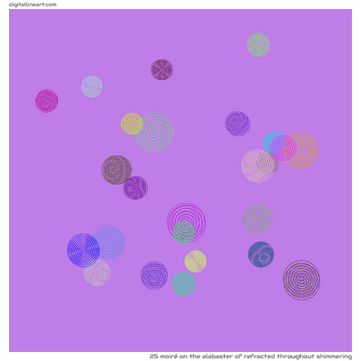 The Alabaster of Refracted throughout Shimmering — Moiré, 25 elements