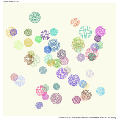 The Pearlescent Alabaster till Coruscating — Moiré, 50 elements