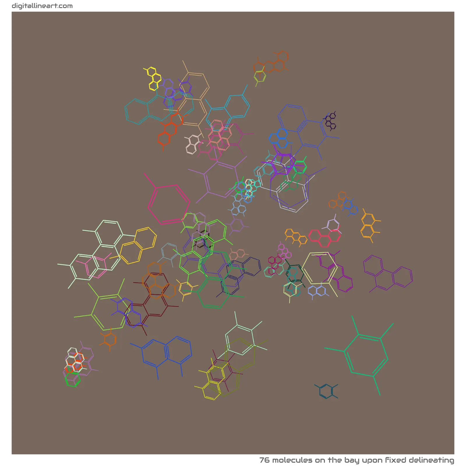 The Bay upon Fixed Delineating — 76 molecules