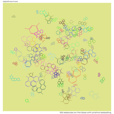 The Blaze with Pristine Bedazzling — 122 molecules