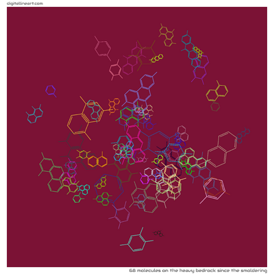 The Heavy Bedrock Since the Smoldering — 68 molecules