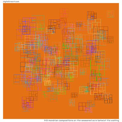 The Seasoned Acre betwixt the Waiting — 143 Mondrian compositions