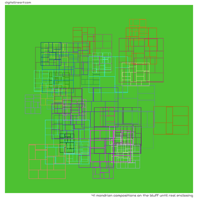 The Bluff until Real Enclosing — 41 Mondrian compositions