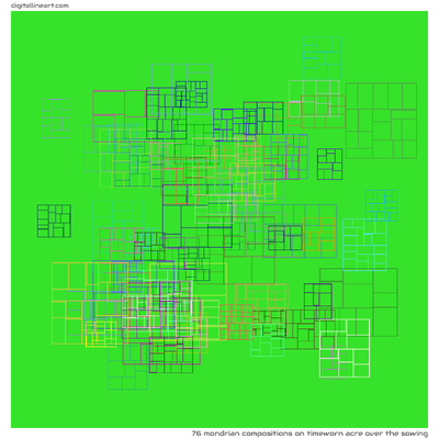 Timeworn Acre over the Sowing — 76 Mondrian compositions