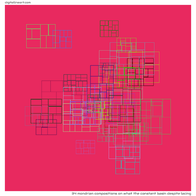 What the Constant Basin despite Lacing — 34 Mondrian compositions