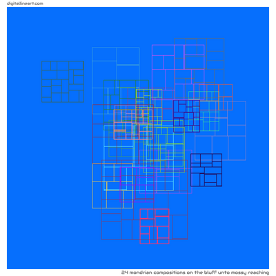 The Bluff unto Mossy Reaching — 24 Mondrian compositions