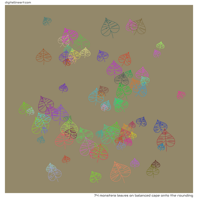 Balanced Cape onto the Rounding — 74 monstera leaves
