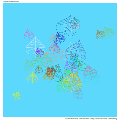 Rosy Blossom via Carolling — 35 monstera leaves