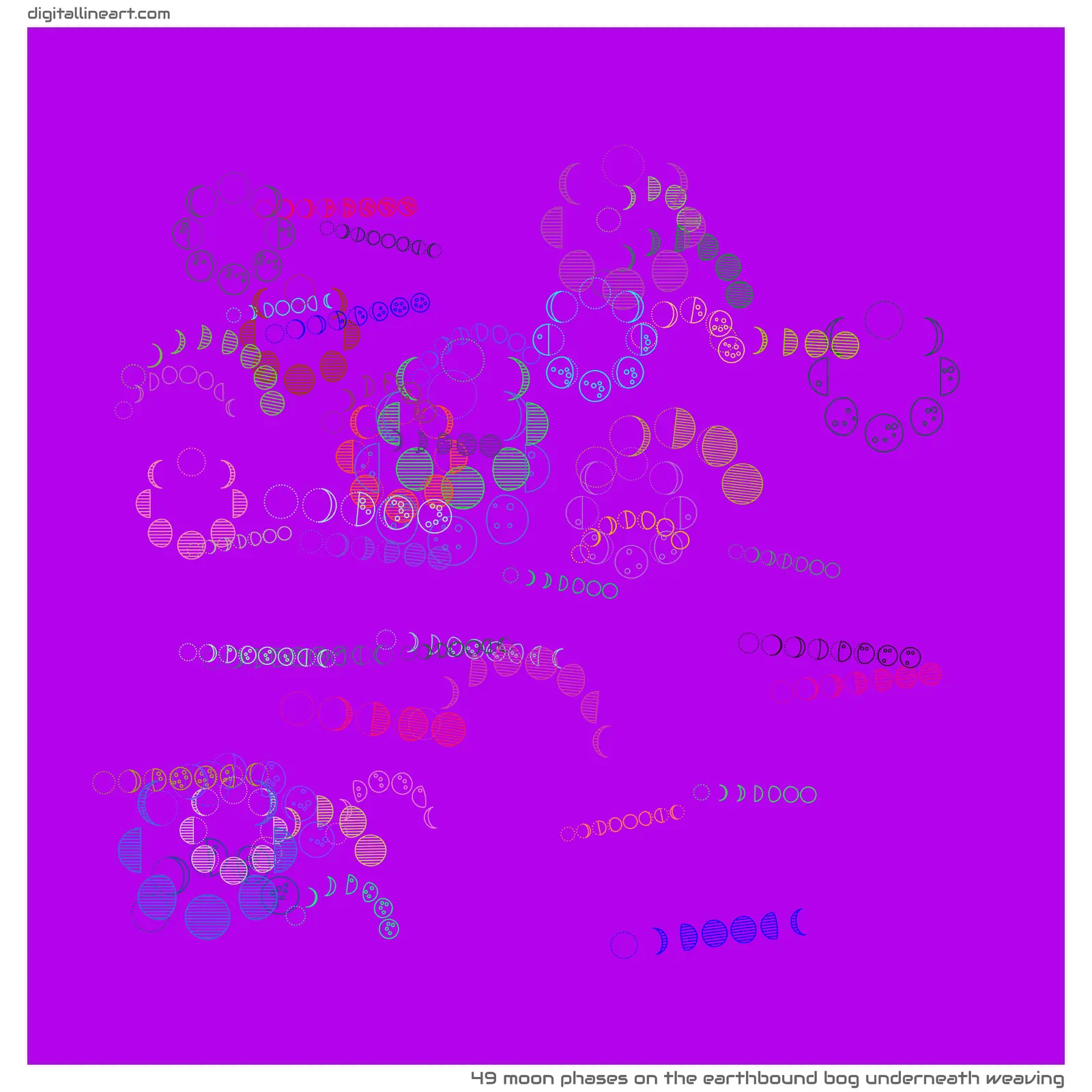 The Earthbound Bog underneath Weaving — 49 moon phases