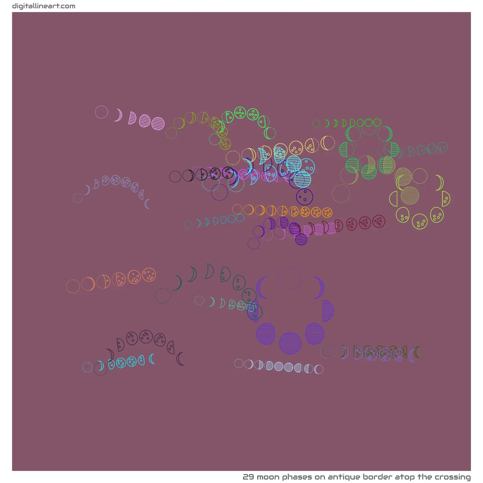 Antique Border atop the Crossing — 29 moon phases