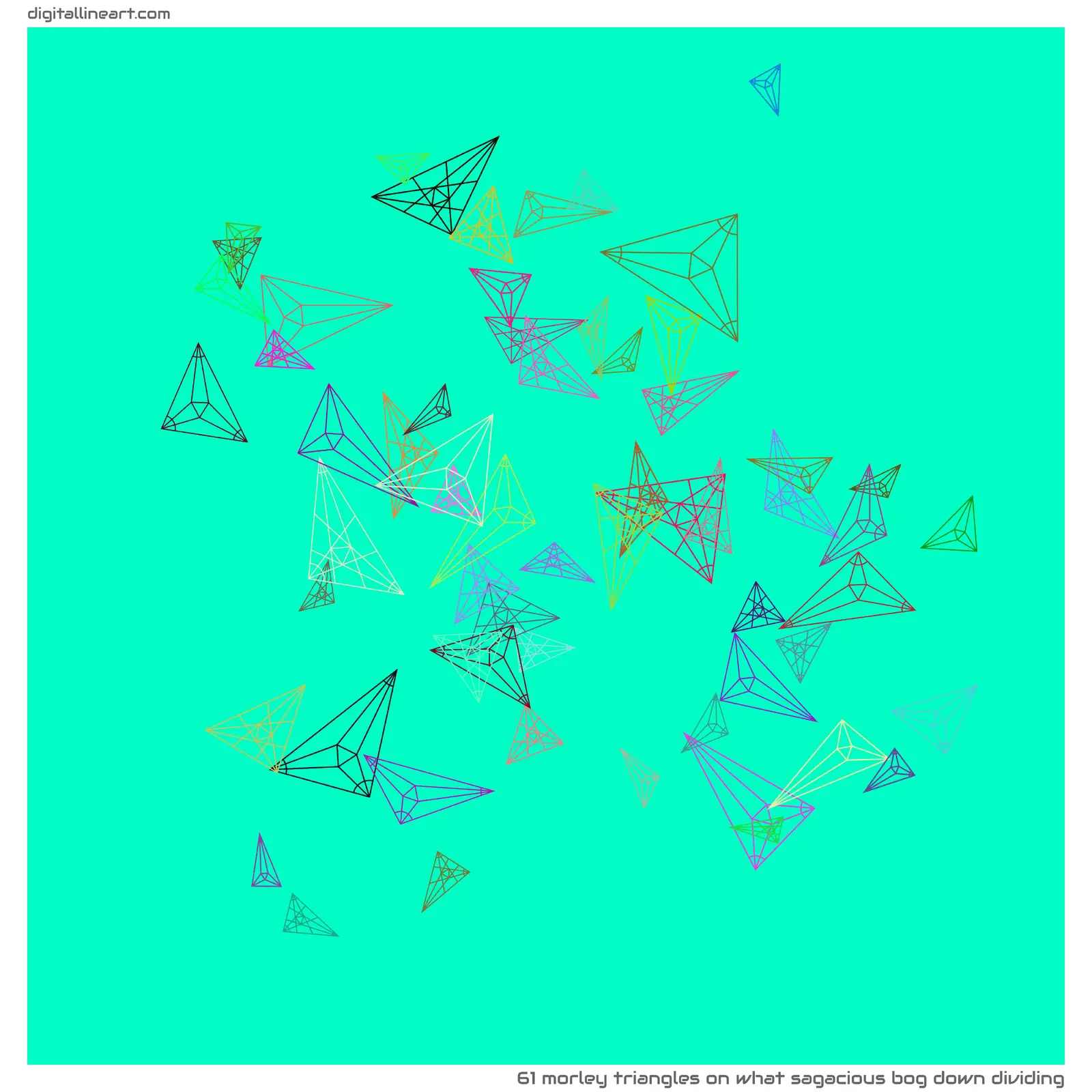 What Sagacious Bog down Dividing — 61 morley triangles