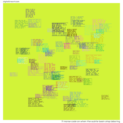 When the Subtle Basin atop Laboring — Morse Code, 71 elements