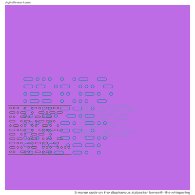 The Diaphanous Alabaster beneath the Whispering — Morse Code, 3 elements