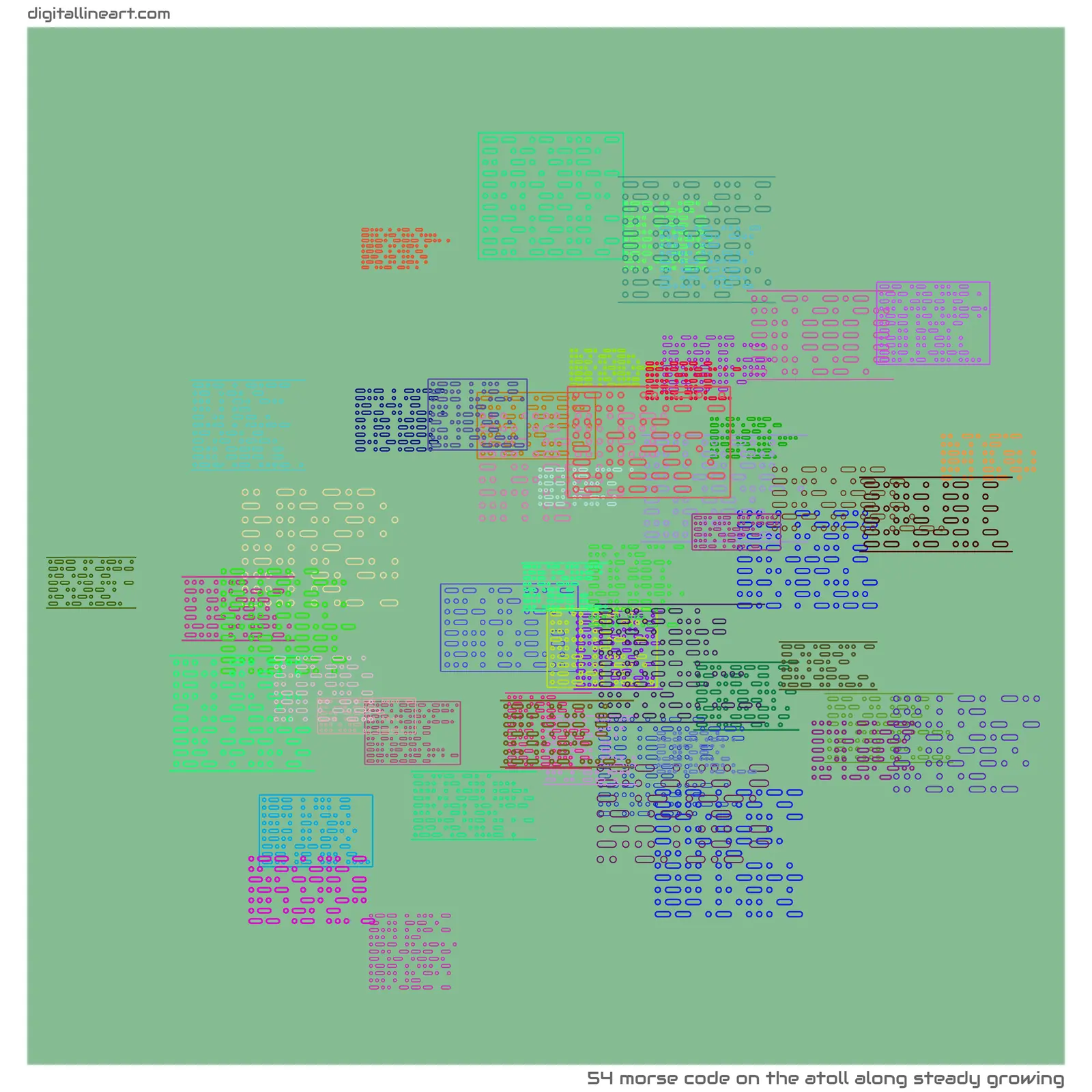 The Atoll along Steady Growing — Morse Code, 54 elements