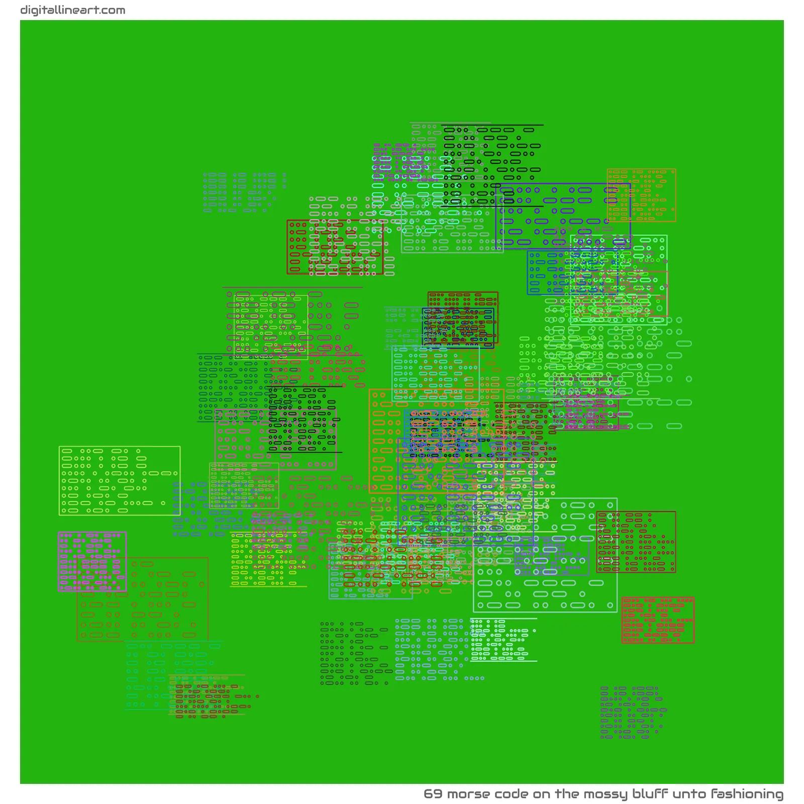 The Mossy Bluff unto Fashioning — Morse Code, 69 elements