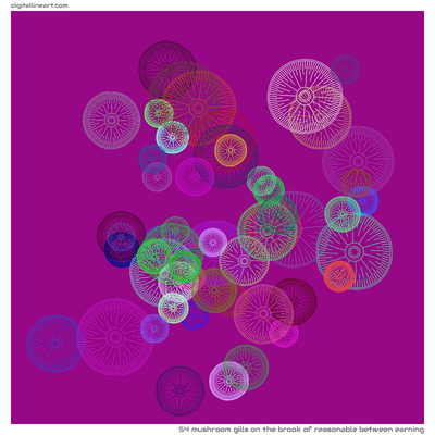 The Brook of Reasonable between Earning — 54 mushroom gills