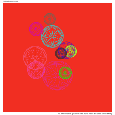 The Acre near Shaped Persisting — 10 mushroom gills