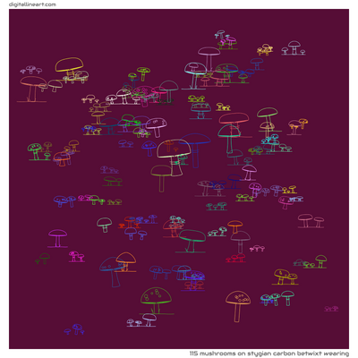 Stygian Carbon betwixt Wearing — 115 mushrooms