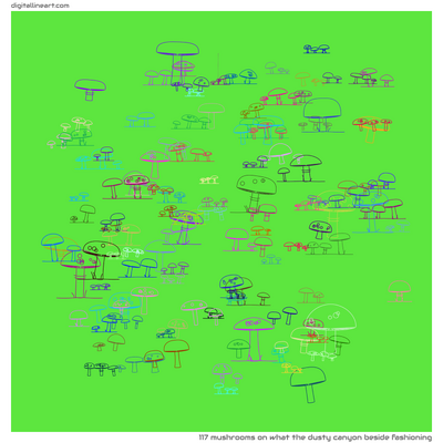 What the Dusty Canyon beside Fashioning — 117 mushrooms