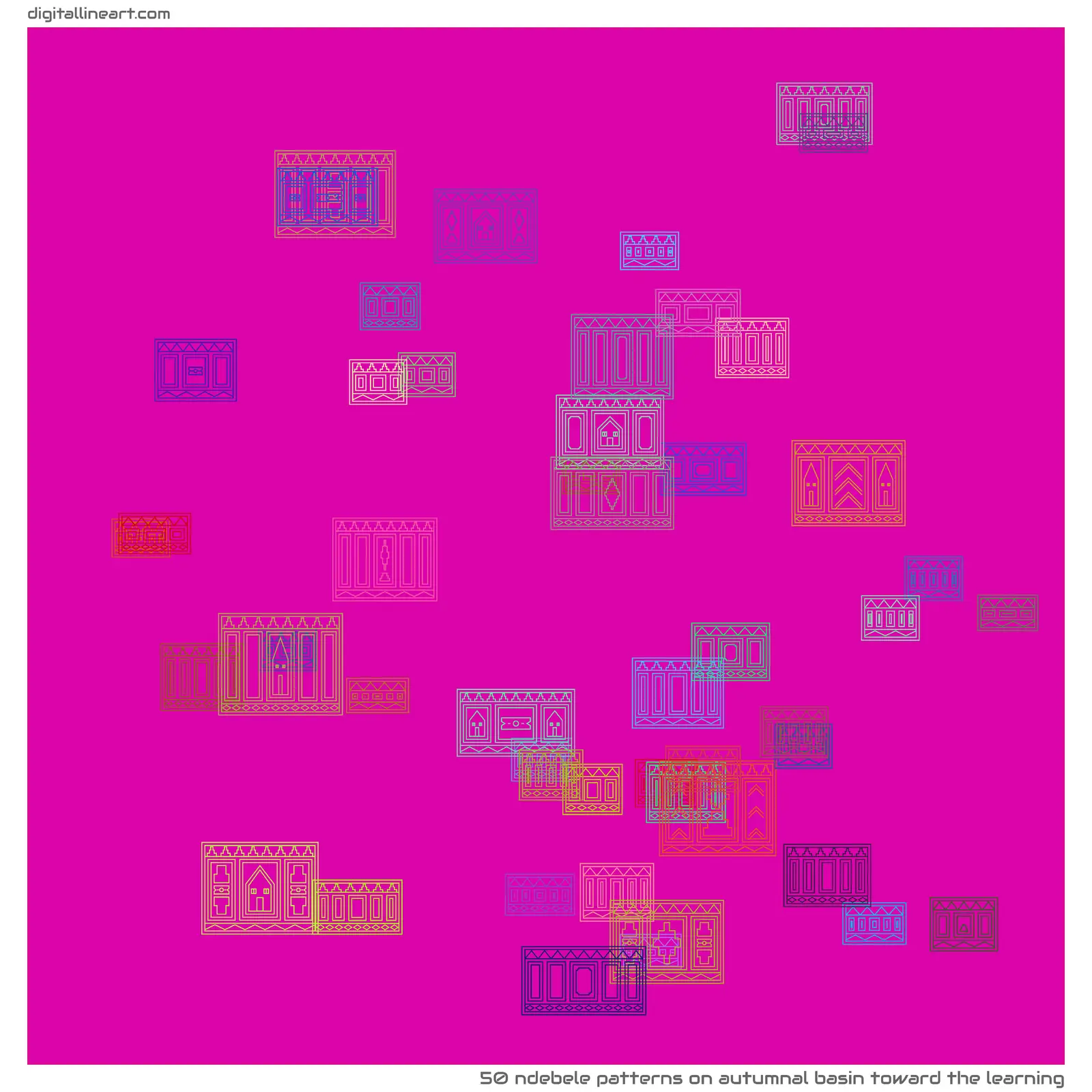 Autumnal Basin toward the Learning — 50 ndebele patterns