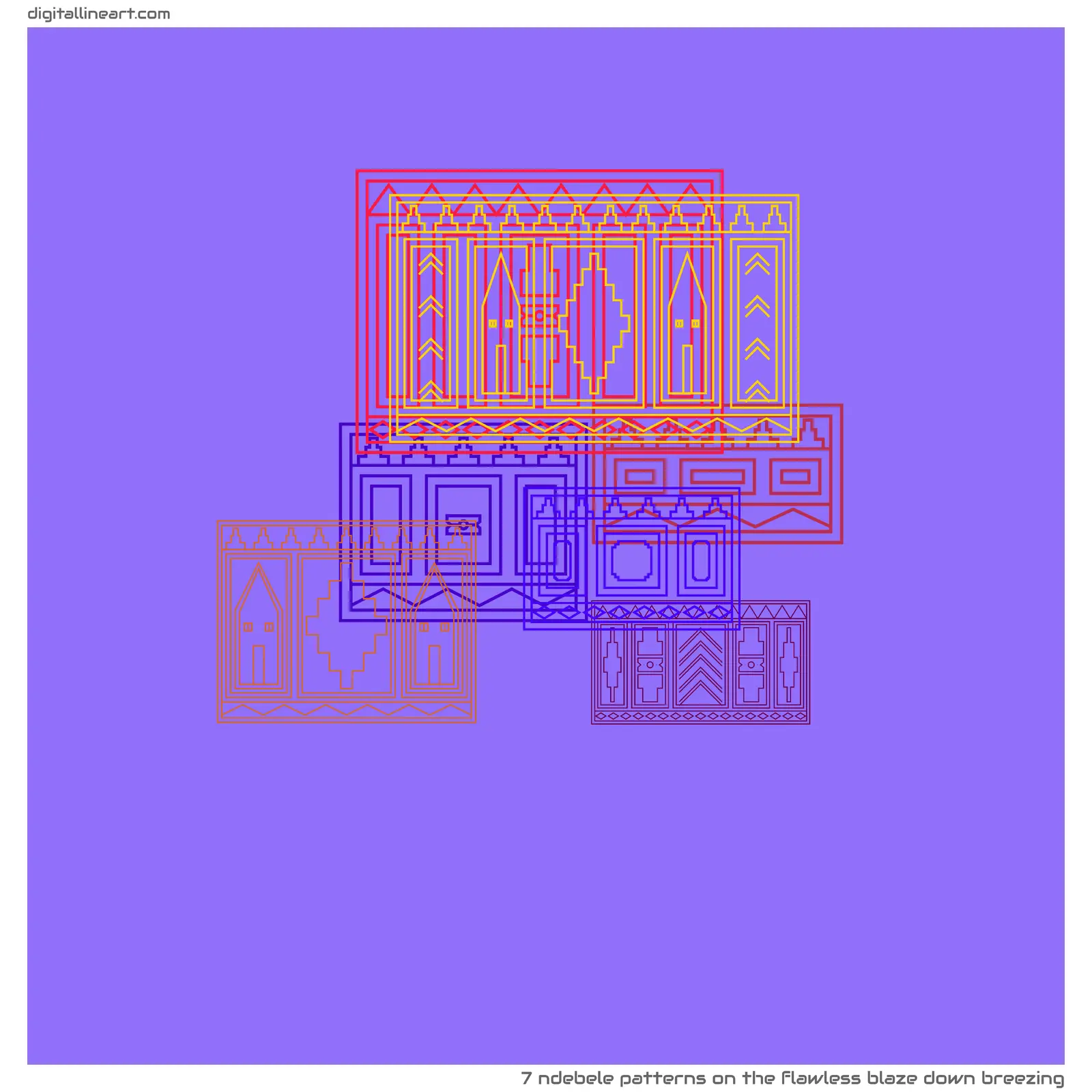 The Flawless Blaze down Breezing — 7 ndebele patterns