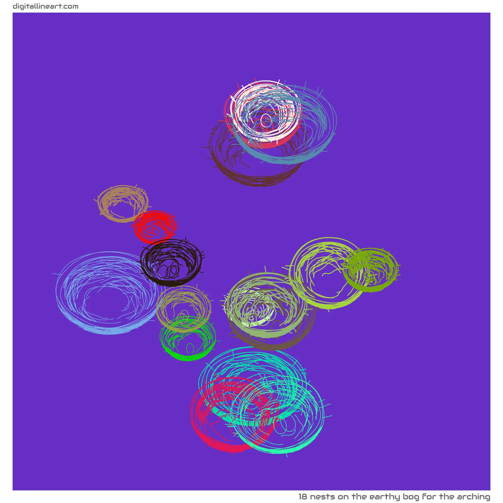 The Earthy Bog for the Arching — 18 nests