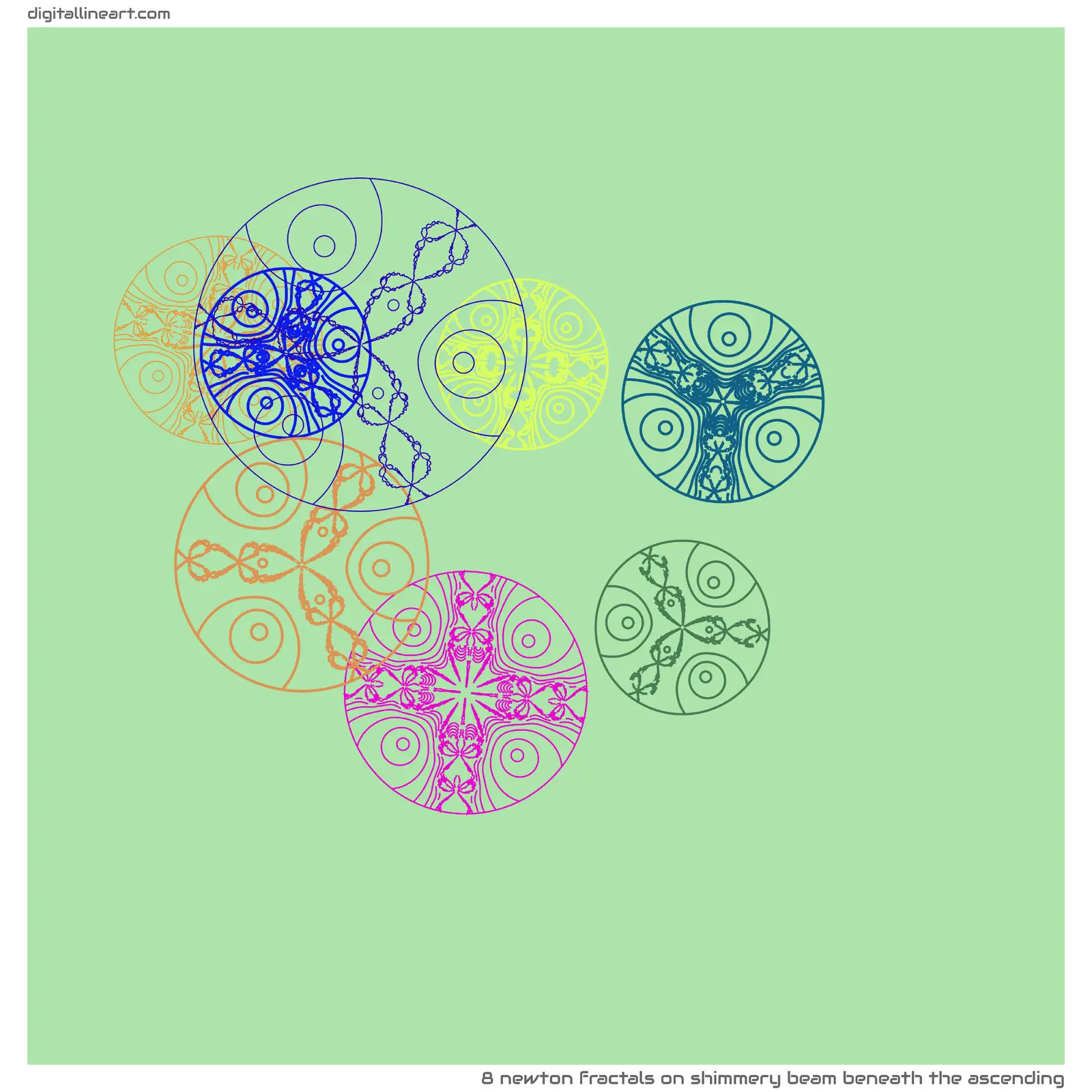 Shimmery Beam beneath the Ascending — 8 newton fractals