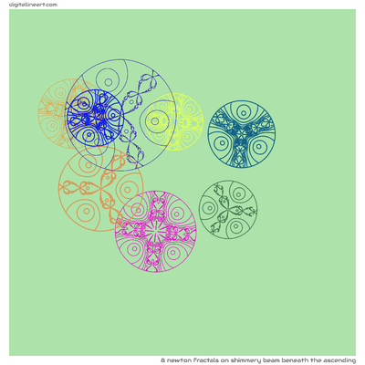 Shimmery Beam beneath the Ascending — 8 newton fractals
